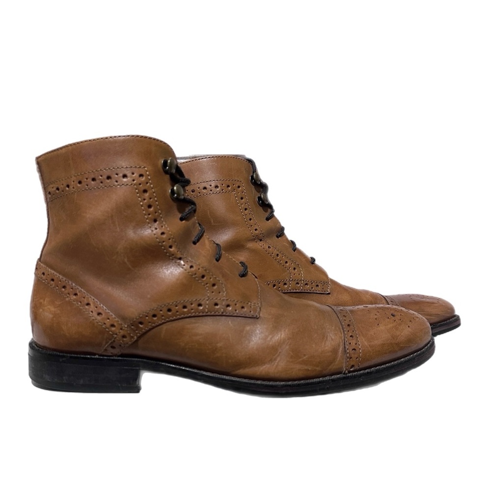 Johnston & Murphy Men's Tyndall Cap Toe Boot Low Casual Lace Brown Size 9